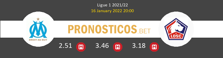 Olympique Marsella vs Lille Pronostico (16 Ene 2022) 1
