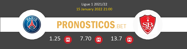 Paris Saint Germain vs Stade Brestois Pronostico (15 Ene 2022) 1
