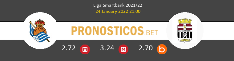 R. Sociedad B vs F.C. Cartagena Pronostico (24 Ene 2022) 1