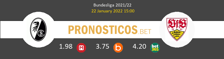 SC Freiburg vs Stuttgart Pronostico (22 Ene 2022) 1