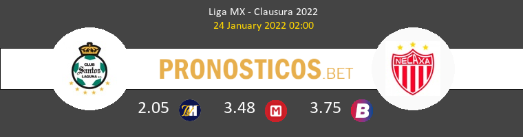 Santos Laguna vs Necaxa Pronostico (24 Ene 2022) 1