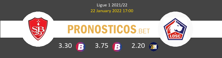 Stade Brestois vs Lille Pronostico (22 Ene 2022) 1