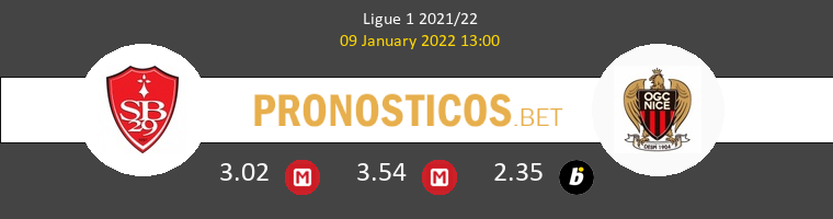Stade Brestois vs Nice Pronostico (9 Ene 2022) 1