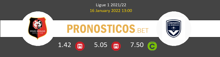 Stade Rennais vs Girondins Bordeaux Pronostico (16 Ene 2022) 1