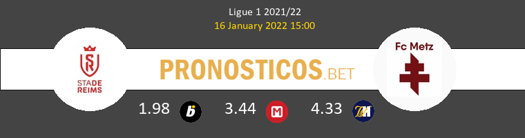 Stade de Reims vs Metz Pronostico (16 Ene 2022) 1