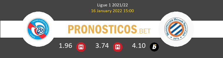 Strasbourg vs Montpellier Pronostico (16 Ene 2022) 1