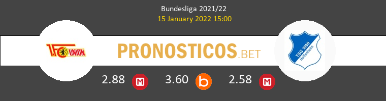 Union Berlin vs Hoffenheim Pronostico (15 Ene 2022) 1