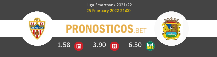 Almería vs Fuenlabrada Pronostico (25 Feb 2022) 1