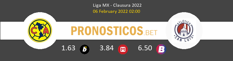 América vs Atl. San Luis Pronostico (6 Feb 2022) 1