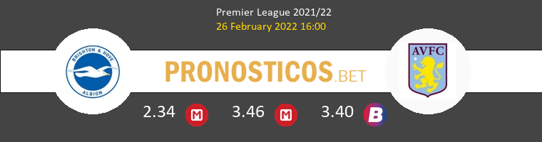 Brighton & Hove Albion vs Aston Villa Pronostico (26 Feb 2022) 1