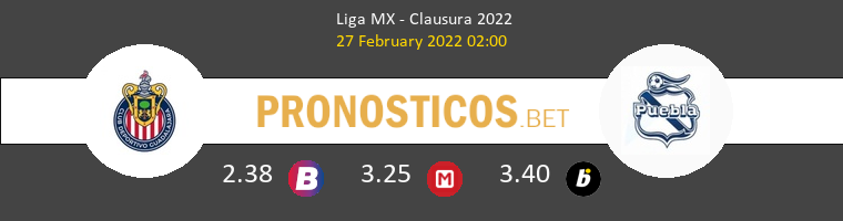 Chivas Guadalajara vs Puebla Pronostico (27 Feb 2022) 1