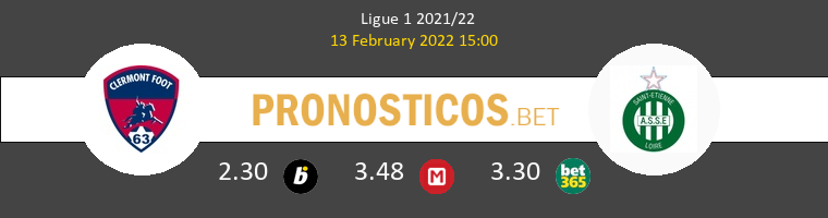 Clermont vs SaintvÉtienne Pronostico (13 Feb 2022) 1