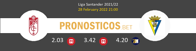 Granada vs Cádiz Pronostico (28 Feb 2022) 1