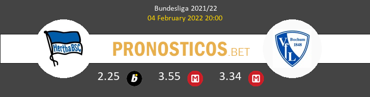 Hertha Berlin vs VfL Bochum Pronostico (4 Feb 2022) 1