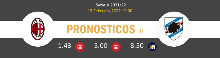 AC Milan vs Sampdoria Pronostico (13 Feb 2022) 1