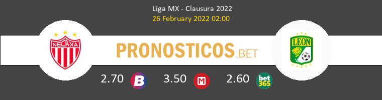 Necaxa vs León Pronostico (26 Feb 2022) 1