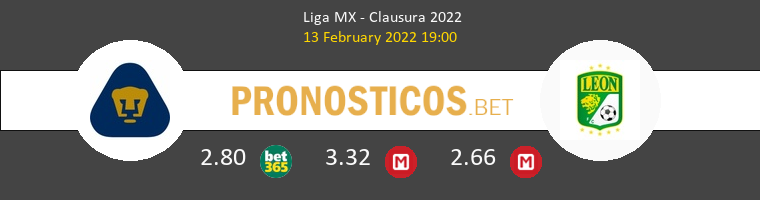 Pumas UNAM vs León Pronostico (13 Feb 2022) 1