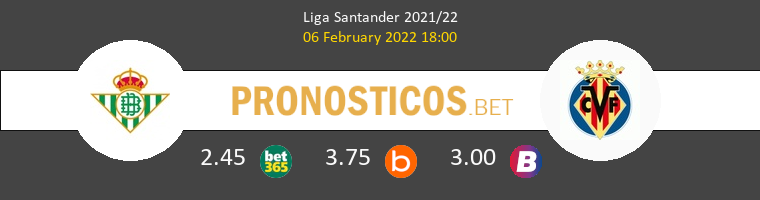 Real Betis vs Villarreal Pronostico (6 Feb 2022) 1