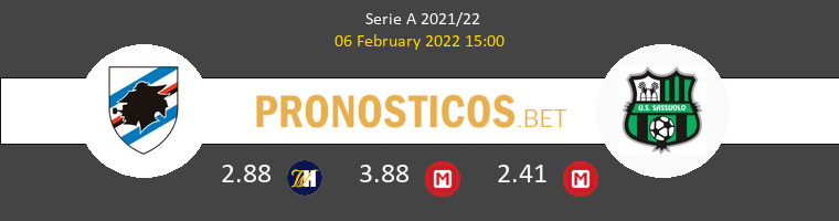 Sampdoria vs Sassuolo Pronostico (6 Feb 2022) 1
