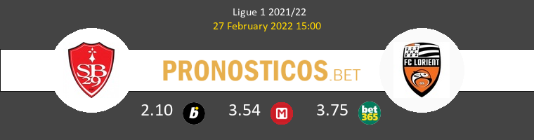 Stade Brestois vs Lorient Pronostico (27 Feb 2022) 1