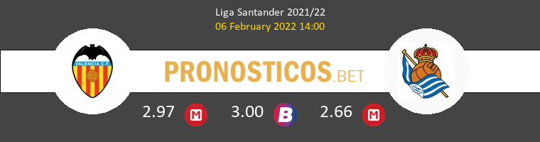 Valencia vs Real Sociedad Pronostico (6 Feb 2022) 1