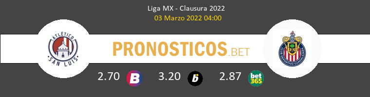 Atl. San Luis vs Chivas Guadalajara Pronostico (3 Mar 2022) 1