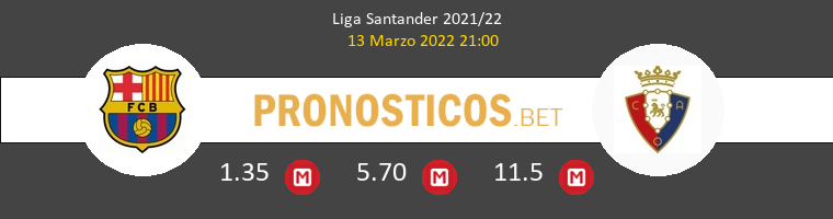 Barcelona vs Osasuna Pronostico (13 Mar 2022) 1
