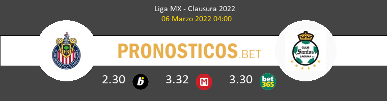 Chivas Guadalajara vs Santos Laguna Pronostico (6 Mar 2022) 1