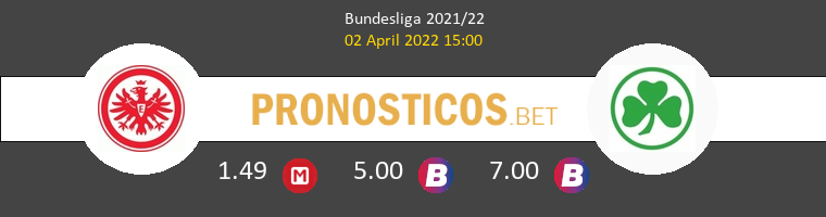 Eintracht Frankfurt vs Greuther Fürth Pronostico (2 Abr 2022) 1
