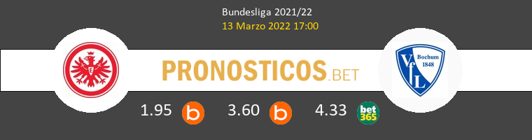Eintracht Frankfurt vs VfL Bochum Pronostico (13 Mar 2022) 1