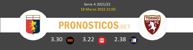 Génova vs Torino Pronostico (18 Mar 2022) 1