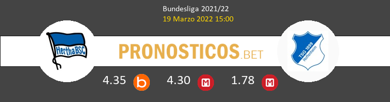 Hertha BSC vs Hoffenheim Pronostico (19 Mar 2022) 1
