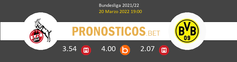 Koln vs Borussia Pronostico (20 Mar 2022) 1