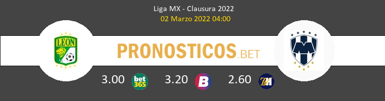 León vs Monterrey Pronostico (2 Mar 2022) 1