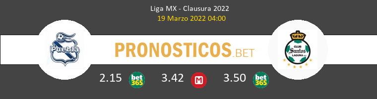 Puebla vs Santos Laguna Pronostico (19 Mar 2022) 1