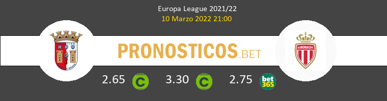 Sporting Braga vs Monaco Pronostico (10 Mar 2022) 1