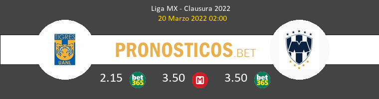 Tigres UANL vs Monterrey Pronostico (20 Mar 2022) 1