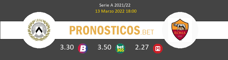 Udinese vs Roma Pronostico (13 Mar 2022) 1