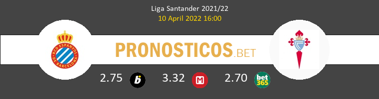 Espanyol vs Celta Pronostico (10 Abr 2022) 1