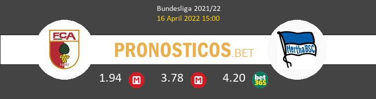 FC Augsburg vs Hertha Berlín Pronostico (16 Abr 2022) 1