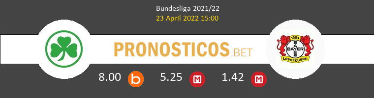 Greuther Fürth vs Leverkusen Pronostico (23 Abr 2022) 1