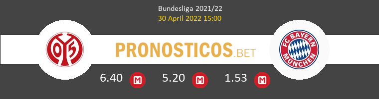 Mainz 05 vs Bayern Munchen Pronostico (30 Abr 2022) 1