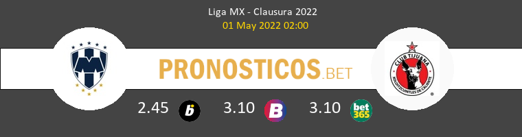 Monterrey vs Tijuana Pronostico (1 May 2022) 1