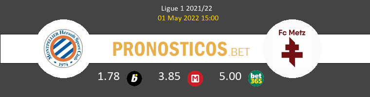 Montpellier vs Metz Pronostico (1 May 2022) 1