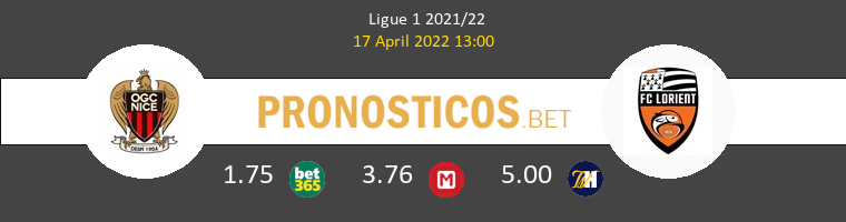 Niza vs Lorient Pronostico (17 Abr 2022) 1