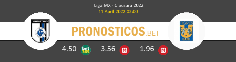 Querétaro vs Tigres UANL Pronostico (11 Abr 2022) 1