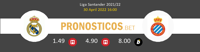 Real Madrid vs Espanyol Pronostico (30 Abr 2022) 1