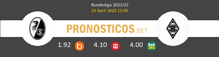 SC Freiburg vs B. Mönchengladbach Pronostico (23 Abr 2022) 1