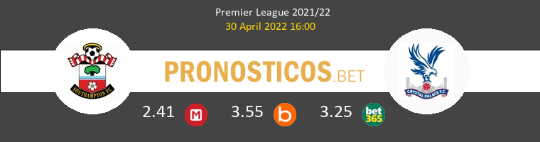 Southampton vs Crystal Palace Pronostico (30 Abr 2022) 1