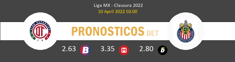 Toluca vs Chivas Guadalajara Pronostico (10 Abr 2022) 1